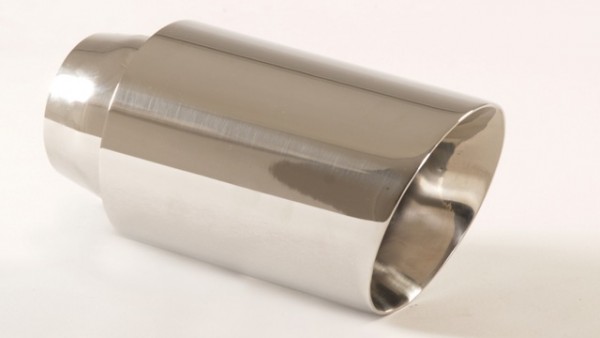 Endrohr 100mm rund schräg breite Kante